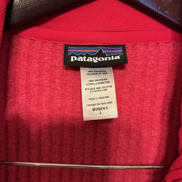 Patagonia Cables Better Sweater Full Zip Up Jacket Pink Ribbed Knit - Picture 5 of 6